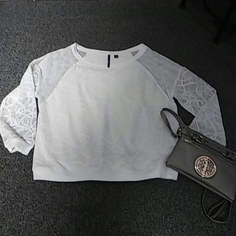 Skye's The Limit XL Off White Crochet Top